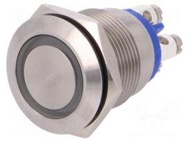 Switch: vandal resistant | Pos: 2 | SPST-NO | 0.05A/24VDC | IP66 | blue