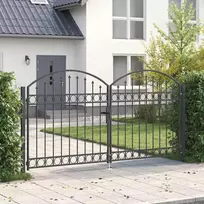 Tvora vartai ASSEN 301 x 200 cm Plienas Pilka Užrakintas