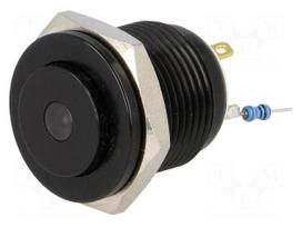 Switch: vandal resistant | Pos: 2 | SPST-NO | 2A/36VDC | IP65 | OFF-(ON)