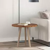 Stalo viršus Ø 60 x 2,5 cm Apvali Kietas ąžuolo medis