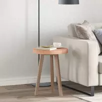 Stalo viršus Ø 40 x 4 cm Apvali Kietas ąžuolo medis
