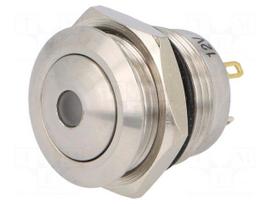 Switch: vandal resistant | Pos: 2 | SPST-NO | 2A/36VDC | IP65 | OFF-(ON)