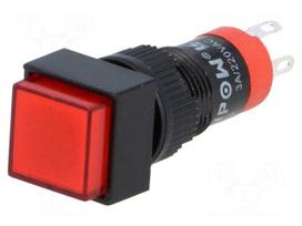 Switch: push-button | Pos: 2 | SPDT | 0.5A/250VAC | 1A/24VDC | ON-ON | red