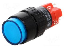 Switch: push-button | Pos: 2 | SPDT | 3A/220VAC | 2A/24VDC | ON-ON | blue