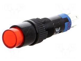 Switch: push-button | Pos: 2 | SPDT | 0.5A/250VAC | 1A/24VDC | ON-ON | red
