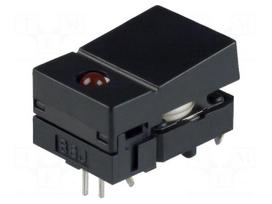 Switch: keypad | Pos: 2 | SPST-NO | 0.05A/24VDC | black | LED | red | THT