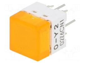 Switch: keypad | Pos: 2 | SPST-NO | 0.05A/24VDC | yellow | LED | yellow