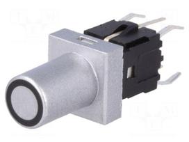 Switch: keypad | Pos: 2 | SPST-NO | 0.05A/12VDC | silver | LED | red | THT