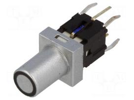 Switch: keypad | Pos: 2 | SPST-NO | 0.05A/12VDC | silver | LED | blue | THT