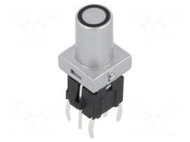 Switch: keypad | Pos: 2 | SPST-NO | 0.05A/12VDC | silver | LED | yellow