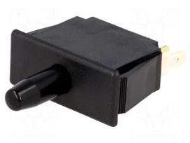 Switch: door | Pos: 2 | DPDT | 10A/250VAC | black | Mounting: on panel