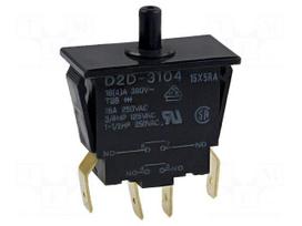 Switch: door | Pos: 2 | DPST-NO | 16A/250VAC | black | Mounting: on panel
