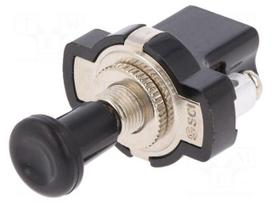 Switch: push-pull | Pos: 2 | 10A/12VDC | black | Illumin: none | on panel