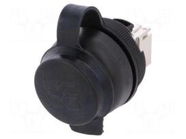 RJ45 socket | 22mm | FrontCom | -40÷70°C | Ø22mm | IP65 | Colour: black