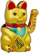 Relaxdays XXL Maneki Neko mojuojanti katė