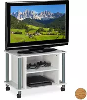 Relaxdays TV staliukas su ratukais ir 2 lentynomis