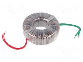 Transformer: toroidal | 300VA | 230VAC | 12V | 25A | 2.9kg | Leads: cables