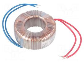 Transformer: toroidal | 50VA | 230VAC | 12V | 4.1A | 0.7kg | Leads: cables