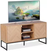 TV staliukas Relaxdays TV žemas staliukas, 60x120x38 cm, Ruda Juoda