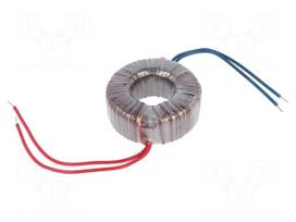 Transformer: toroidal | 60VA | 230VAC | 12V | 5A | 0.8kg | Leads: cables
