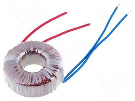 Transformer: toroidal | 60VA | 230VAC | 24V | 2.5A | 0.8kg | Leads: cables