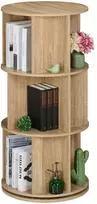 Relaxdays Sukamasis knygų stovas, 104x50 cm, natūralus