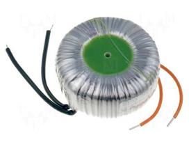 Transformer: toroidal | 120VA | 230VAC | 12V | 12V | 5A | 5A | 1.2kg | Ø: 95mm
