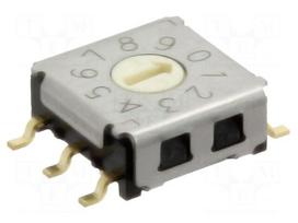 Encoding switch | DEC/BCD | Pos: 10 | SMT | Rcont max: 100mΩ | 1.96Ncm