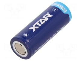 Re-battery: Li-Ion | 26650 | 3.7V | 5200mAh | Ø26.6x68mm | 7A