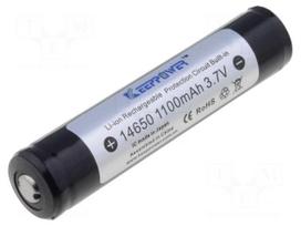 Re-battery: Li-Ion | 14650,7/5AA | 3.7V | 1000mAh | Ø14x66mm
