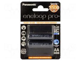 Re-battery: Ni-MH | AA | 1.2V | 2450mAh | ENELOOP PRO | Ø14.35x50.4mm