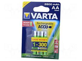Re-battery: Ni-MH | AA | 1.2V | 2600mAh | Package: blister