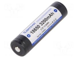 Re-battery: Li-Ion | 18650,MR18650 | 3.7V | 3200mAh | Ø18.5x69mm | 10A