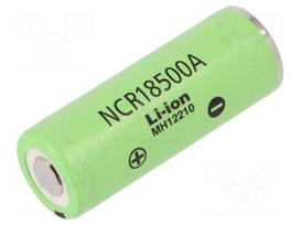 Re-battery: Li-Ion | 18500 | 3.7V | 2040mAh | Ø18.6x50mm | 3.8A