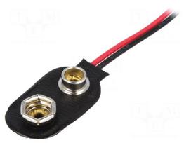 6F22 connector | Leads: cables | Size: 6F22,6LR61 | Batt.no: 1 | 150mm