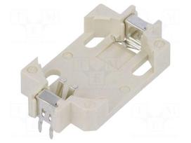 Socket | Mounting: THT,horizontal | Size: CR2032,DL2032 | Batt.no: 1