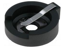 Socket | Mounting: THT,horizontal | Batt.no: 2 | Ø: 20mm | 8.9mm