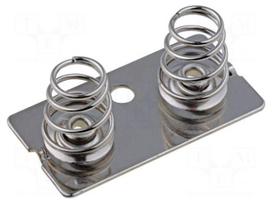 Spring contact | Mounting: screw | Size: AAA,AAAA,N | Batt.no: 2