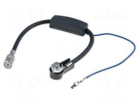Antenna amplifier | ISO socket,ISO plug angled | 0.3m | 12VDC