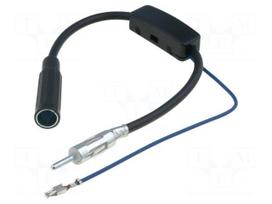 Antenna amplifier | DIN socket,DIN plug | 0.3m | 12VDC | AM,FM