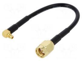 Antenna adapter | MMCX-B plug,SMA-A plug | straight,angled | 100mm