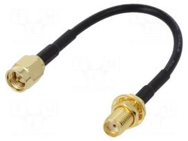 Antenna adapter | SMA-B socket,SMA-A plug | straight | 100mm