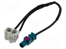 Antenna adapter | Fakra plug,Fakra double socket | 0.25m | Audi
