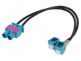 Antenna adapter | Fakra socket x2,Fakra double plug | 0.25m