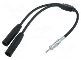 Antenna adapter | DIN socket x2,DIN plug | with lead | 0.23m