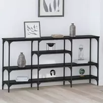 Konsolinis stalas juoda ąžuolo 160 x 29 x 80 cm