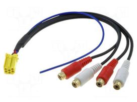 ISO mini plug,RCA socket x4 | PIN: 6