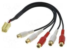 ISO mini plug,RCA socket x5 | PIN: 6