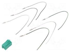 ISO mini plug,wires | PIN: 6 | Kit: wires with pins