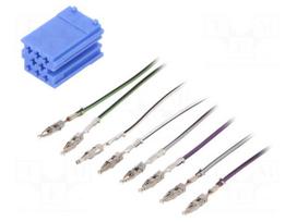 ISO mini plug,wires | PIN: 8 | Kit: wires with pins